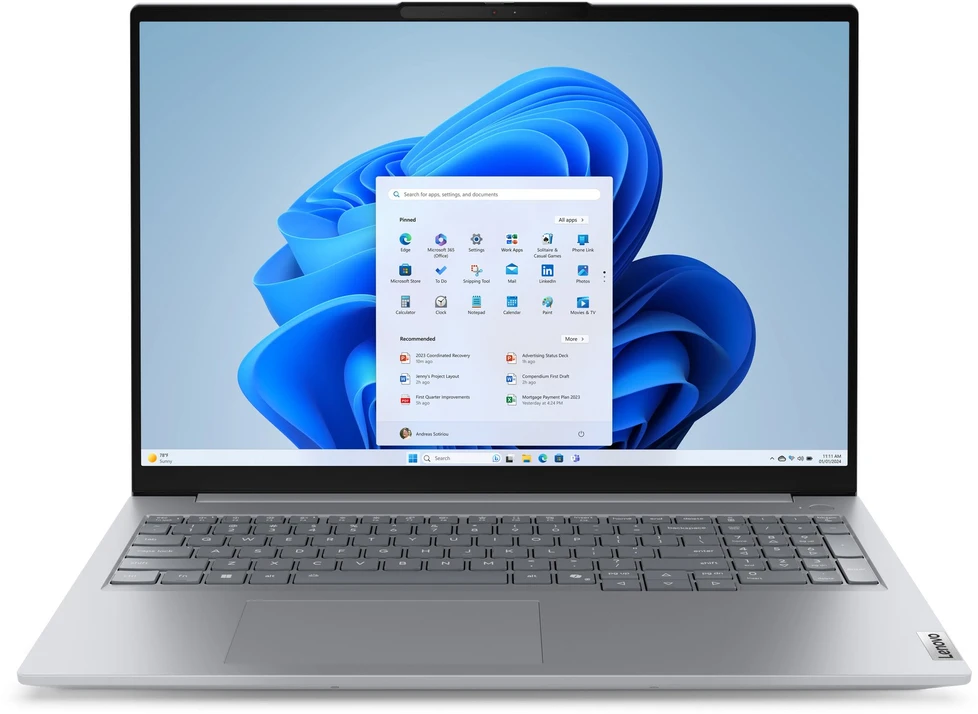 Lenovo ThinkBook 16 G8 IRL Intel Core 5 210H Nešiojamas kompiuteris 40.6 cm (16") WUXGA 16 GB DDR5-SDRAM 512 GB SSD Wi-Fi 6E (802.11ax) English Pilkas
