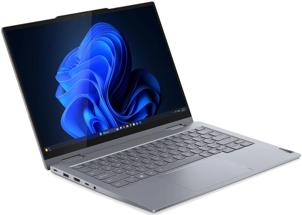 Lenovo ThinkBook 14 2-in-1 G5 IAU Intel Core Ultra 7 255U Hybrid (2-in-1) 35.6 cm (14") Jutiklinis ekranas WUXGA 16 GB DDR5-SDRAM 512 GB SSD Wi-Fi 6E (802.11ax) Windows 11 Pro Swiss Pilkas