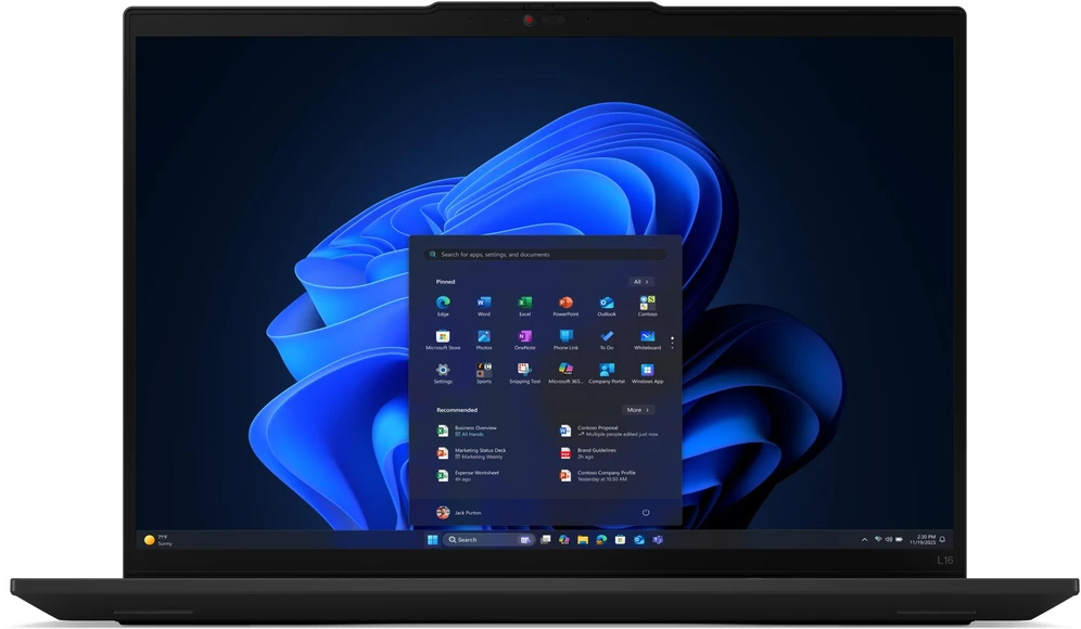 Nešiojamas kompiuteris Lenovo ThinkPad L16 Gen 2 (Intel) | 16"/ IPS/ WUXGA/ Anti-glare | Intel Core™ Ultra 7 255U | 32GB | 1TB | Integrated Intel® Graphics | Windows® 11 Pro
