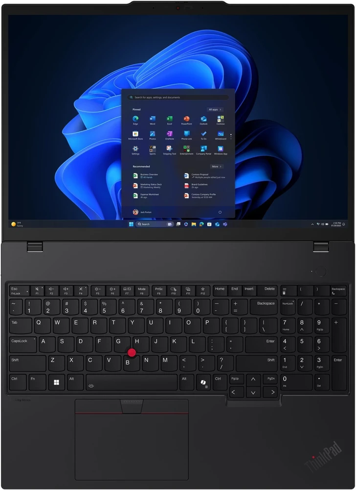 Nešiojamas kompiuteris Lenovo ThinkPad T16 Gen 4 21QE00A3PB Ultra 7 255U 16" WUXGA 32GB 1000SSD Int W11Pro