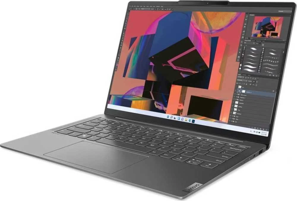 Lenovo Yoga Slim 6 14IRH8 Intel® Core™ i5 i5-13500H Nešiojamas kompiuteris 35.6 cm (14") WUXGA 16 GB LPDDR5x-SDRAM 512 GB SSD Wi-Fi 6E (802.11ax) Windows 11 Home English Pilkas