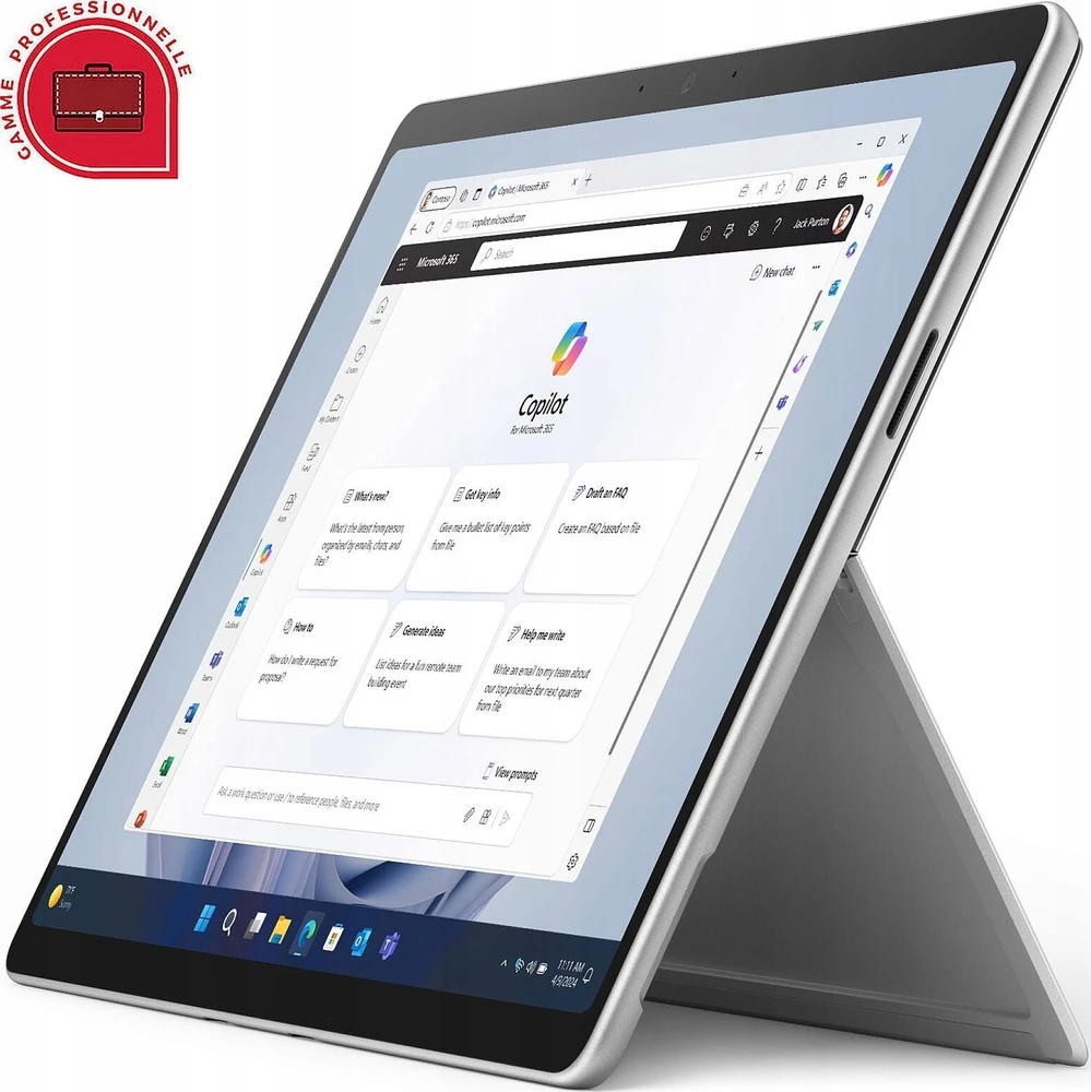 Planšetė „Microsoft Surface Pro 10 5G“ su „Intel Core Ultra 5“ 135U, 13 colių, 16 GB, 256 GB, UMA, W11P, Platinum COMM