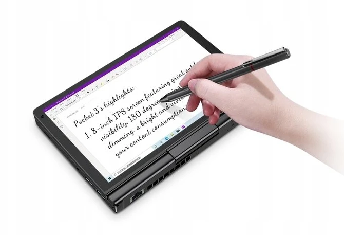 RAM Nešiojamas kompiuteris GPD-Pocket-3 Pentium Gold 7505/8" WUXGA (1920x1200) Jutiklinis ekranas IPS/x360/LAN/16GB/SSD 512GB/BT/BLKB/FPR/x360/Win 11 Graphite