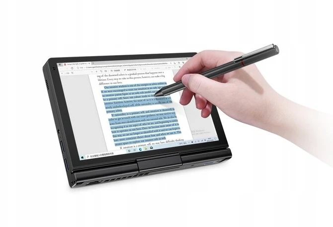 RAM Nešiojamas kompiuteris GPD-Pocket-3 Pentium Gold 7505/8" WUXGA (1920x1200) Jutiklinis ekranas IPS/x360/LAN/16GB/SSD 512GB/BT/BLKB/FPR/x360/Win 11 Graphite