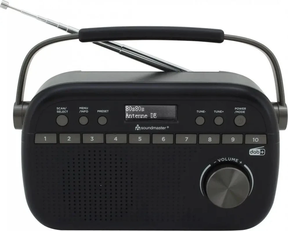 Nešiojamasis radijas Soundmaster DAB280 analoginis ir skaitmeninis, juodas