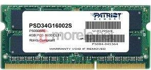 Nešiojamo kompiuterio atmintis RAM Modulis - Patriot 4GB Pc3-12800, auksinis