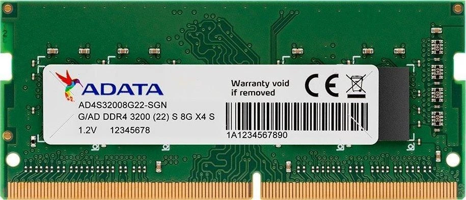 Nešiojamo kompiuterio atmintis ADATA Premier DDR4 3200 SODIM 8GB CL22 ST atmintis