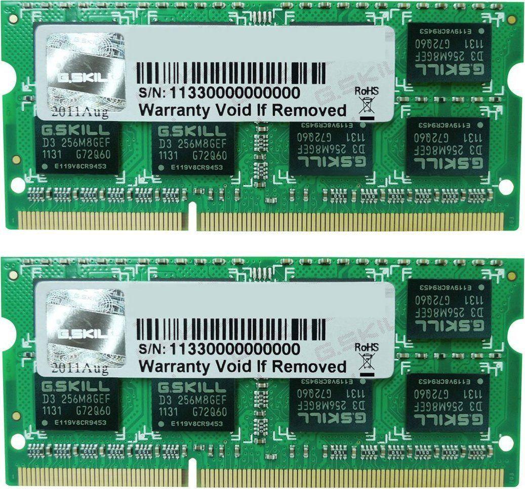 G.Skill SO-DIMM 8 GB DDR3-1600 (2x 4 GB) dviejų parametrų rinkinys, atmintis - F3-1600C11D-8GSL