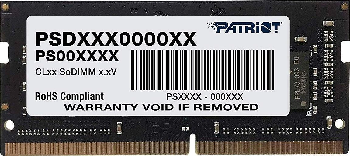 Nešiojamo kompiuterio atmintis PATRIOT DDR4 SL 8GB 2666MHZ SODIMM 1x8GB CL19