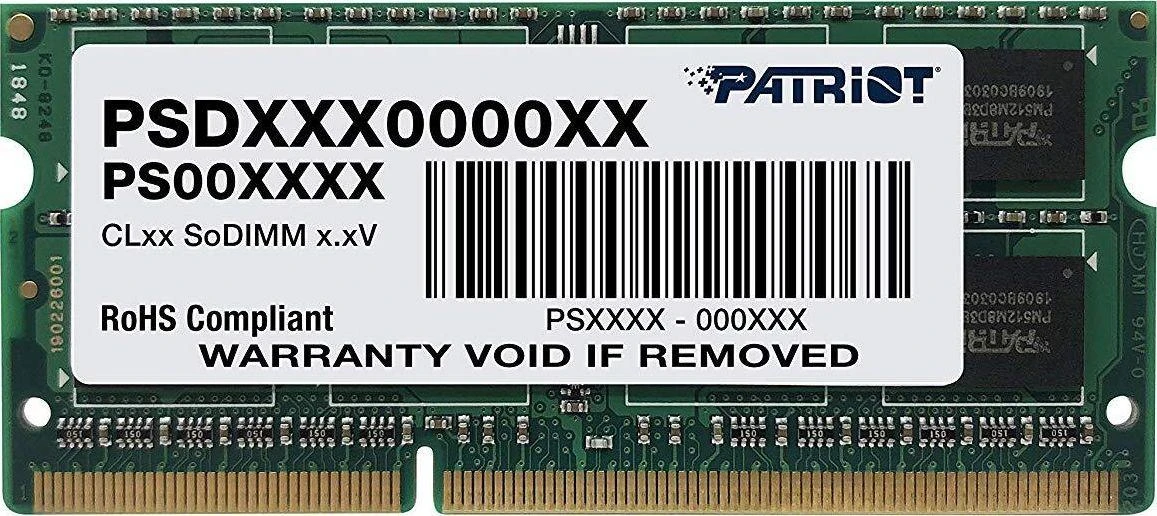 Nešiojamo kompiuterio atmintis RAM Modulis - Patriot 4GB Pc3-12800, auksinis