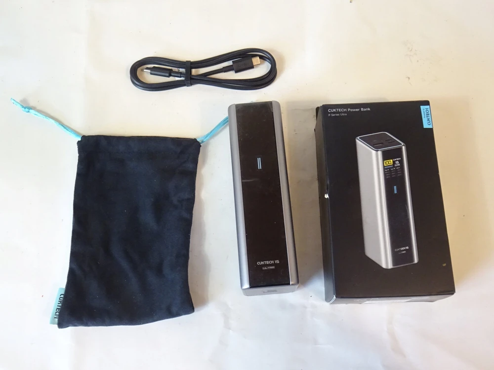 Powerbank Cuktech CKPB200UGLGR 210W 20000mAh 2 x USB-C 1 x USB-A – pilkos spalvos