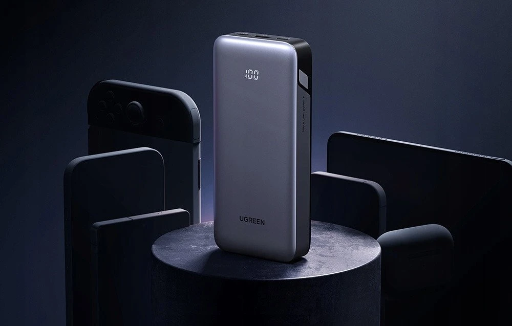 Powerbank 20000mAh Ugreen PB532, USB 2x USB-C, 30W (pilka)