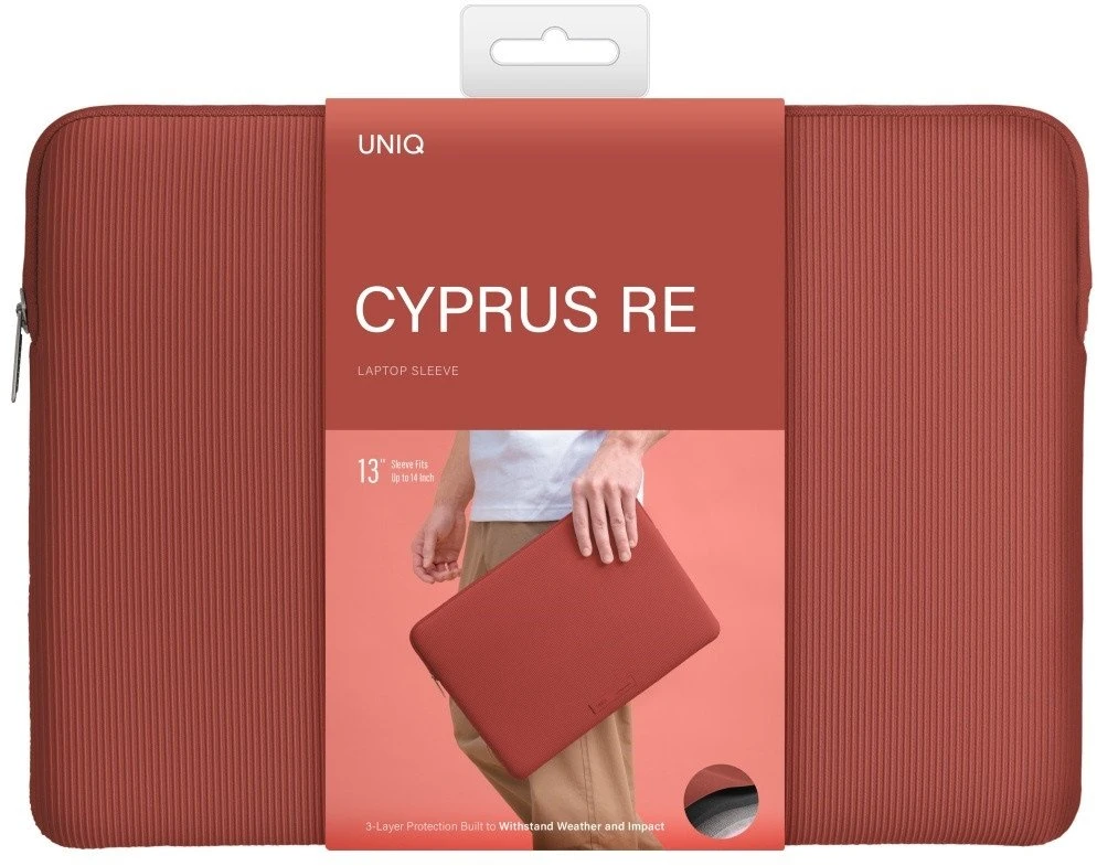 Nešiojamas kompiuteris Sleeve UNIQ Cyprus Ridge Edition 14″ waterproof neoprene red
