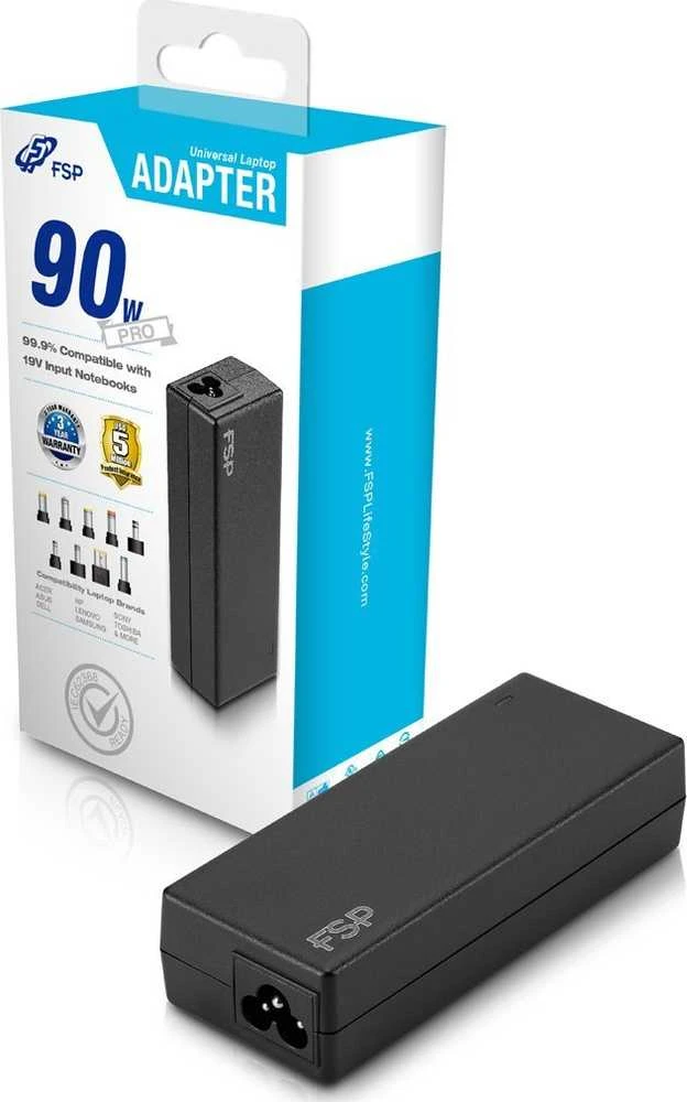 Nešiojamojo kompiuterio maitinimo adapteris FSP/Fortron įkroviklis Universal FSP-NB90 PRO (90W) EN62368
