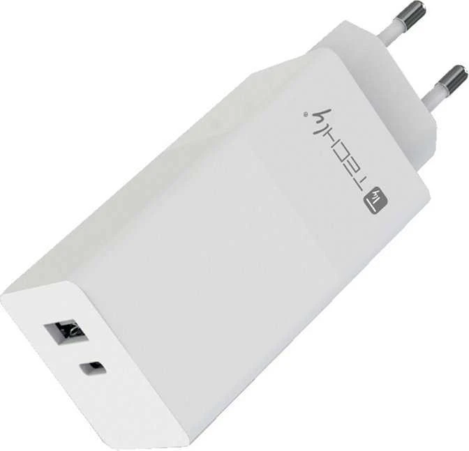 Techly IPW-PD100W-WH baltas dviejų prievadų įkroviklis