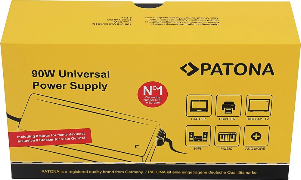 Nešiojamojo kompiuterio maitinimo adapteris Patona 90 W, (2581)