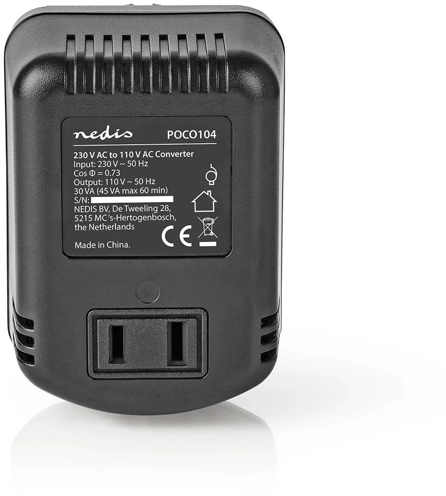 Nedis Transformatorinis įtampos keitiklis 230/110Vac 30W desktop