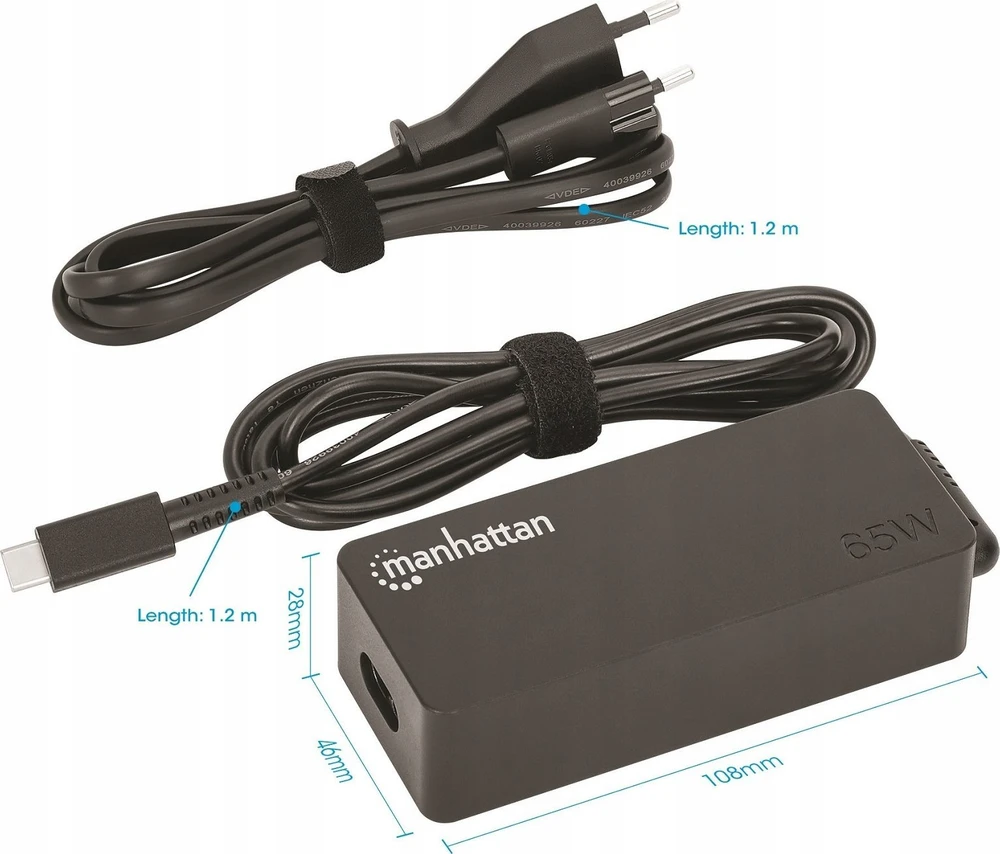 Nešiojamojo kompiuterio maitinimo adapteris Manhattan 65 W, 3.25 A, 20 V (102490)