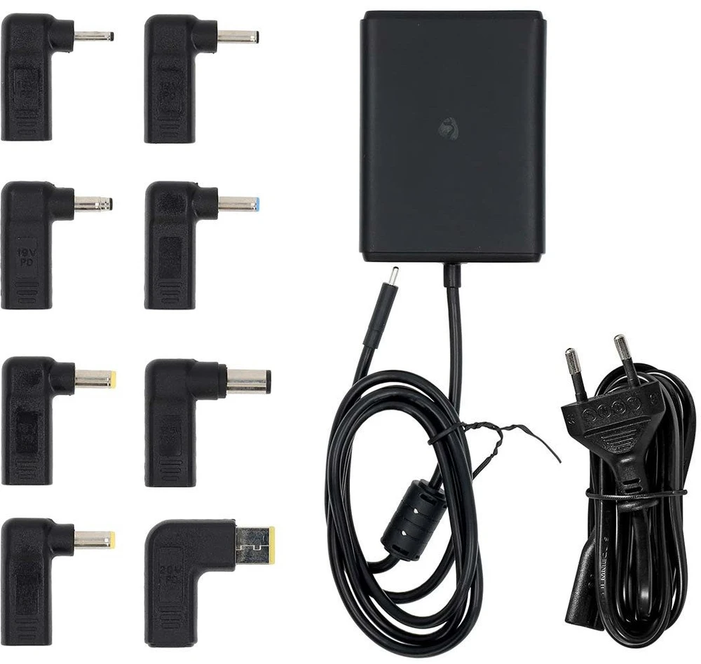Nešiojamojo kompiuterio maitinimo adapteris Nedis 100 W, 5 A, (NBAU100110BK)