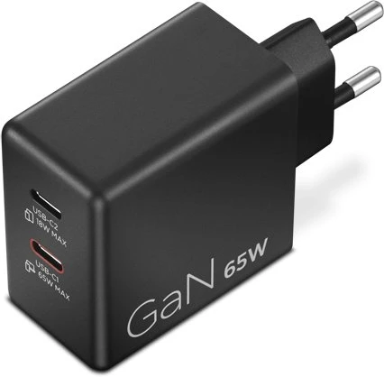 Lenovo dvigubas USB-C 65 W GaN įkroviklis – ES | Įkroviklis | USB-C