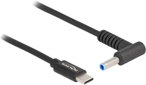 Nešiojamojo kompiuterio maitinimo adapteris Delock Notebook Kabelis ładujący USB Type-C™ Wtyczka do HP 4,5 x 3,0 mm Wtyczka (87971)