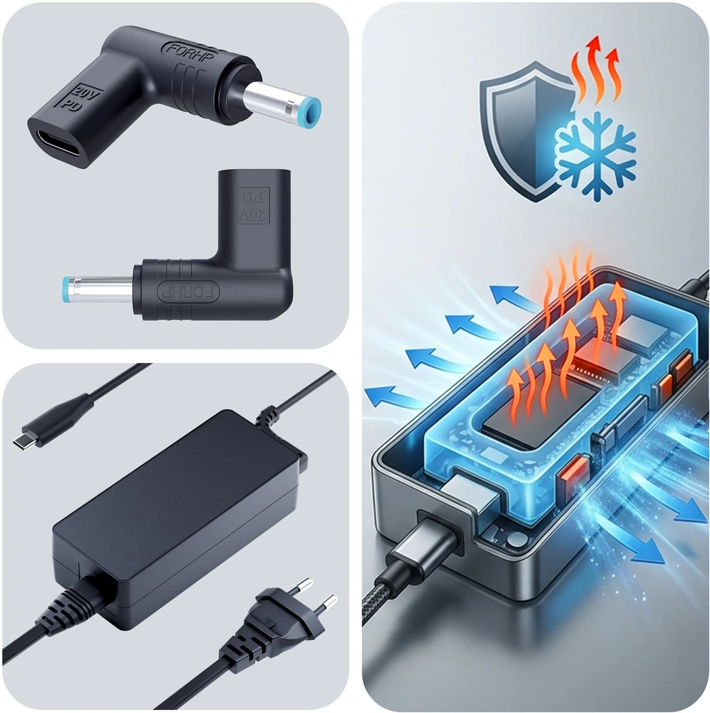 3mk HARDY 65W do HP 20V USB-C/DC 4.5 x 3.0