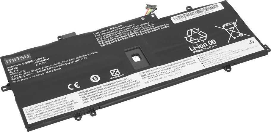 Mitsu Lenovo ThinkPad X1 Yoga 4 5 Carbon 7 8 3325 mAh (51 Wh) 15,36 V baterija