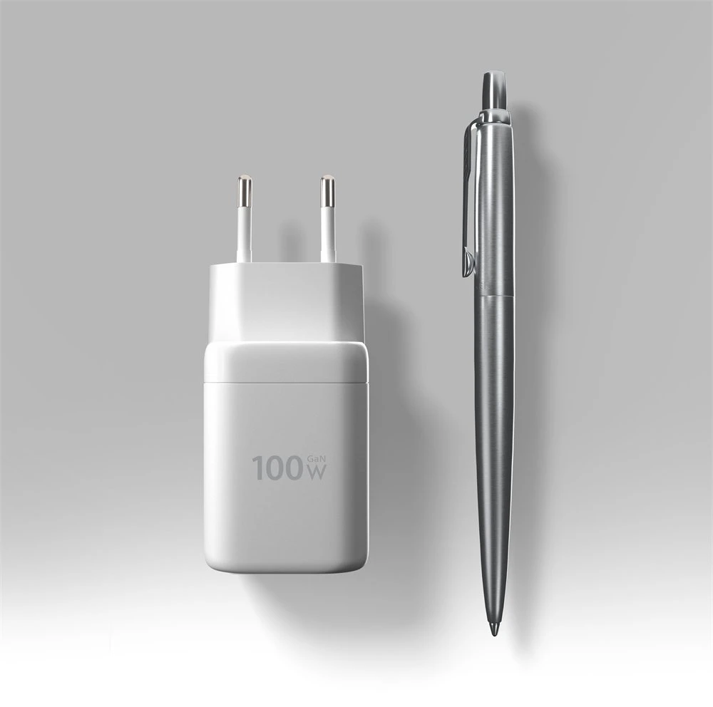 Nešiojamojo kompiuterio maitinimo adapteris Axagon GaN kroviklis jungiama į tinklą 100W, USB-A + USB-C, PD3.0/PPS/QC4+/SFC2.0/Apple, balta (ACU-PQ100W)