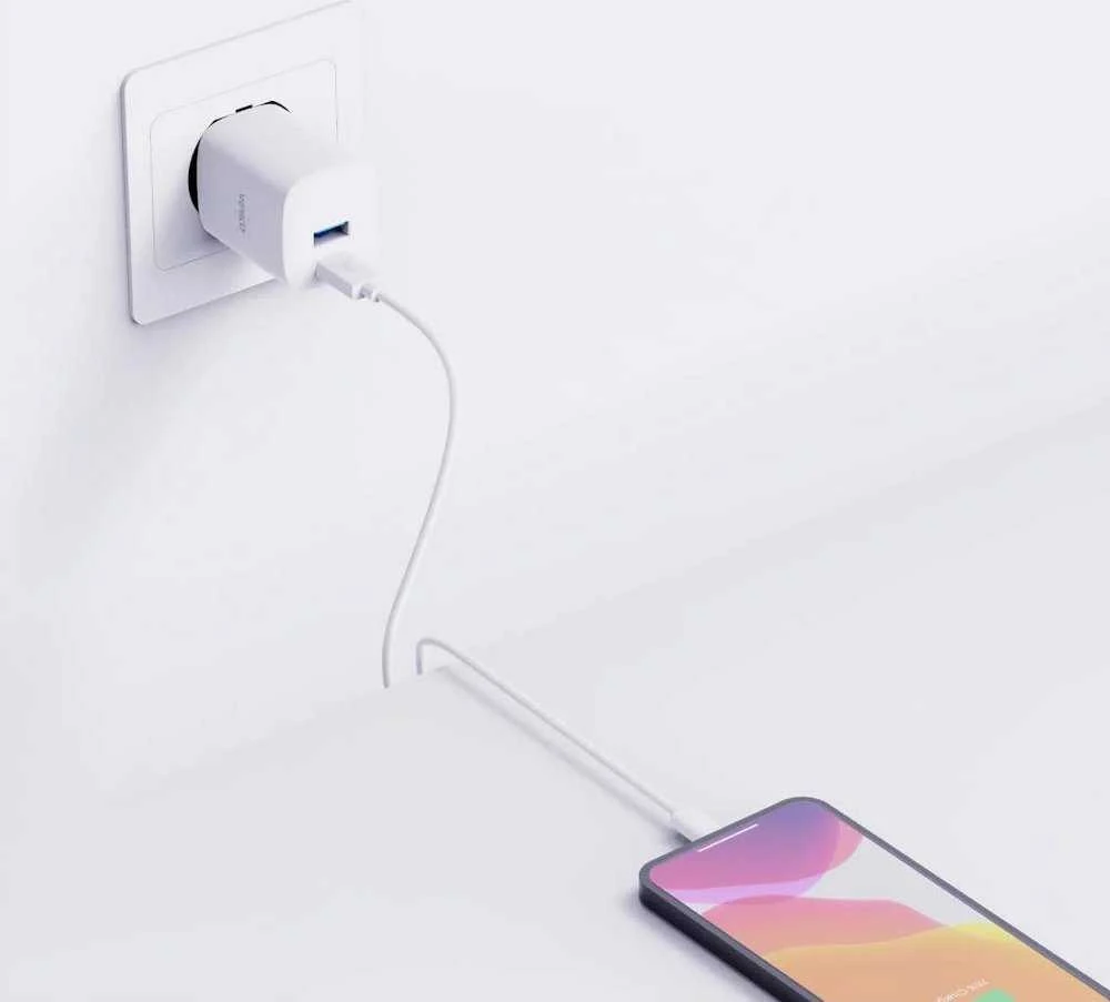 Verico 30W įkroviklis su pajungtu telefonu