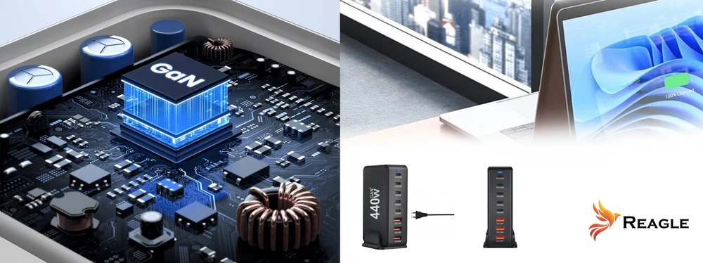 Nešiojamojo kompiuterio maitinimo adapteris Reagle 440 W,