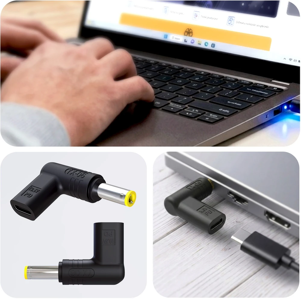 3mk HARDY 65W do IBM / Lenovo / Asus / Toshiba / Acer / Compaq / HP / Dell 20V USB-C/DC 5.5x2.5mm
