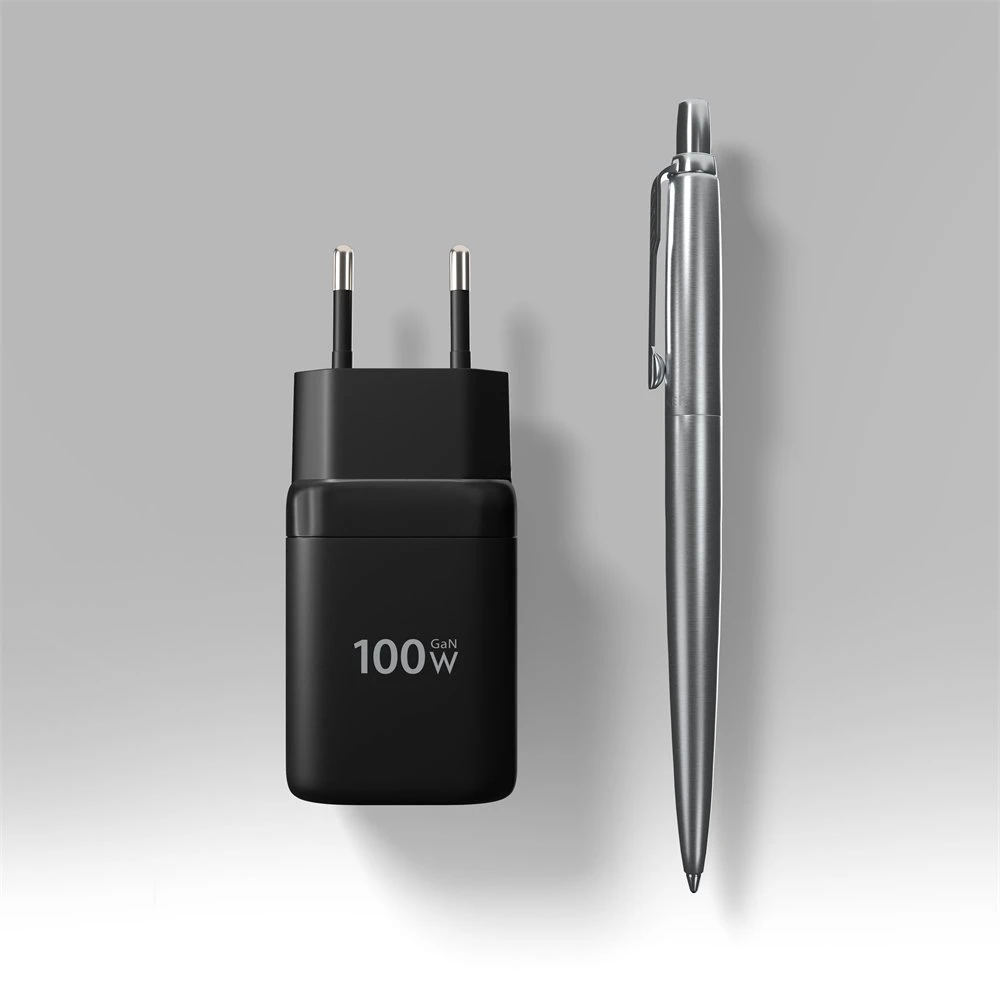 AXAGON ACU-PQ100, GaN tinklo įkroviklis 100 W, USB-A + USB-C, PD3.0/PPS/QC4+/SFC2.0/Apple, juodas
