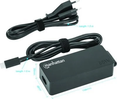 Nešiojamojo kompiuterio maitinimo adapteris Manhattan 65 W, 3.25 A, 20 V (102490)
