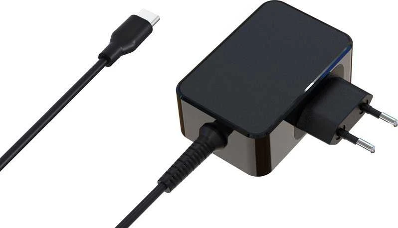 USB-C 65W maitinimo adapteris su integruotu kištuku