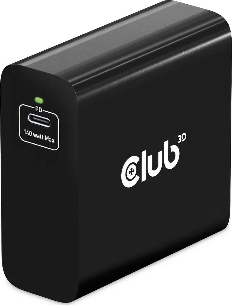 Club 3D Club3D kelioninis įkroviklis USB-C 140W GaN technologija, 1xUSB-C, PD 3.1 palaikymas