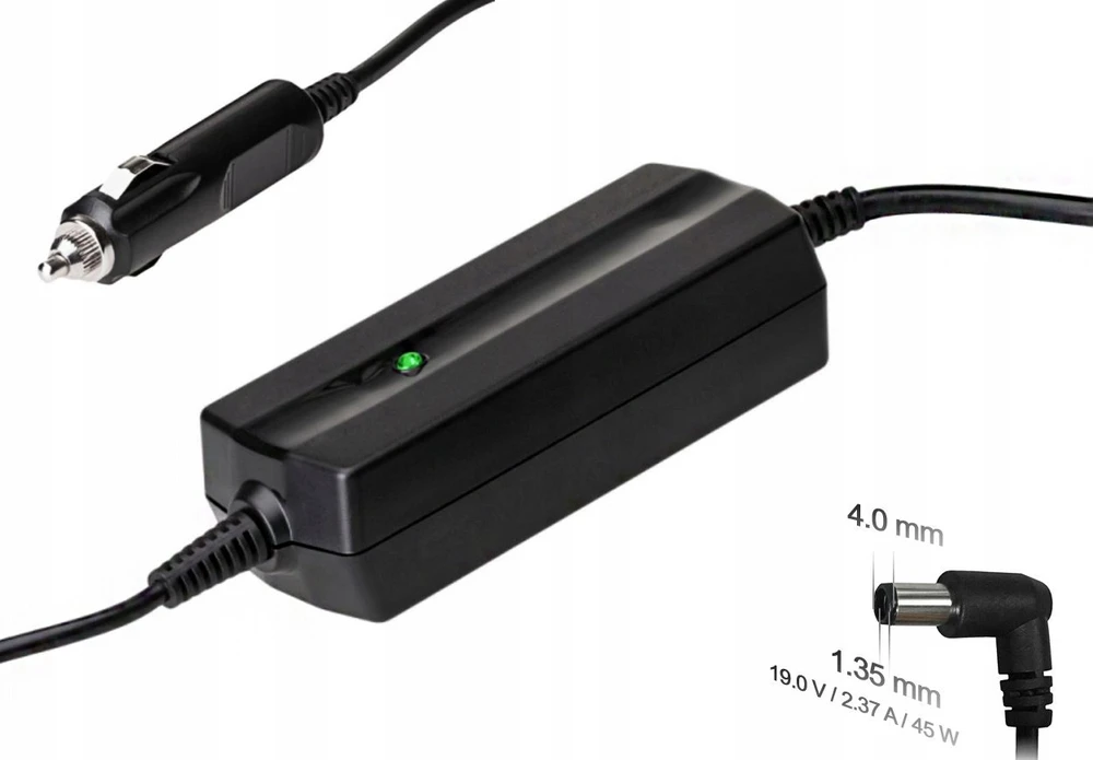 Automobilinis nešiojamojo kompiuterio pakrovėjas Akyga AK-ND-78 (19.V /2.37A 45W 4.0 x 1.35mm) ASUS 1.2m