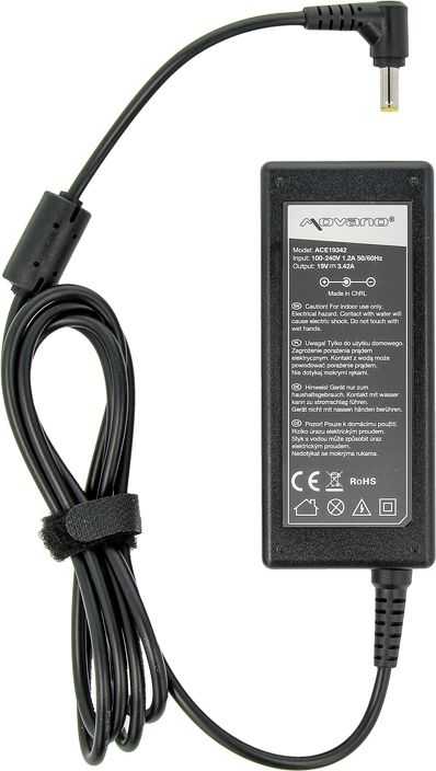 Nešiojamojo kompiuterio maitinimo adapteris Movano 65 W, 1.7 mm, 3.42 A, 19 V (ZZ/ACE19342)