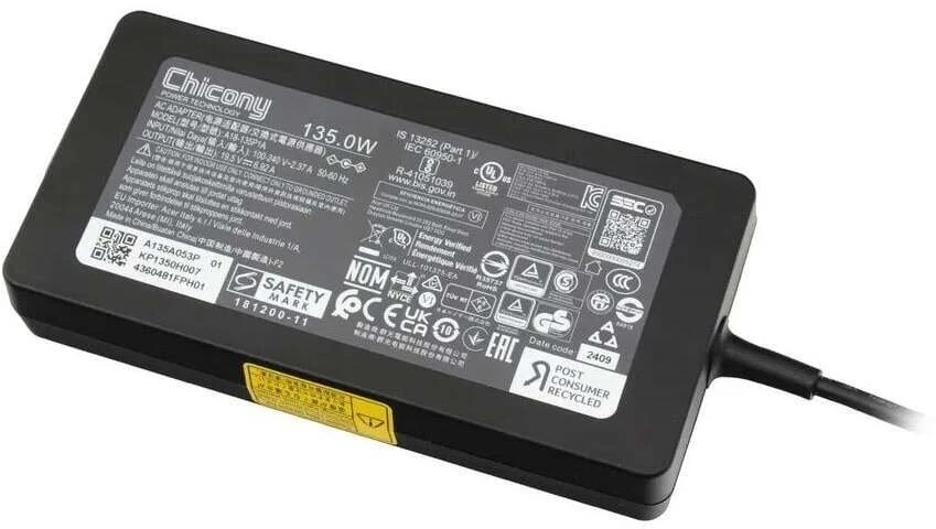 Nešiojamojo kompiuterio maitinimo adapteris Acer ADAPTER.AC.135W.19.5V/6.92A.A1