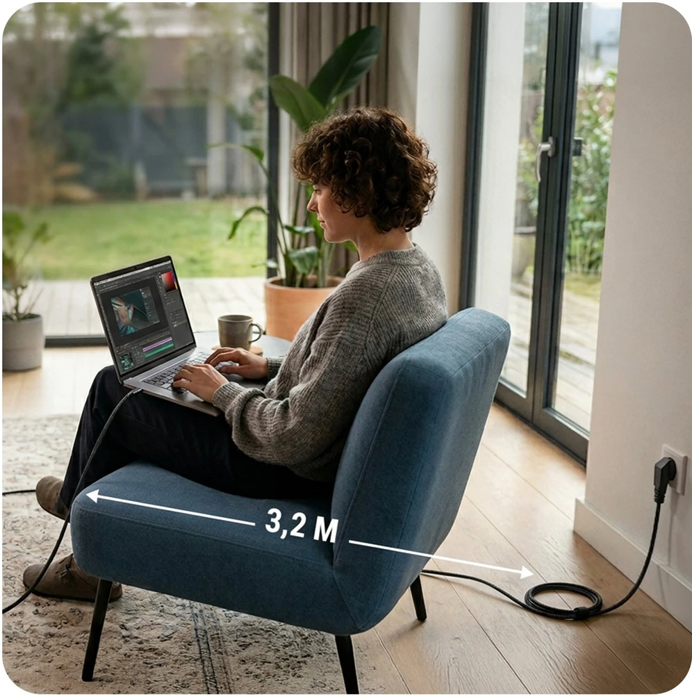 3mk HARDY 65W do IBM /Lenovo / Huawei / HP / Asus / Acer / Toshiba 20V USB-C/DC 5.5x2.5mm