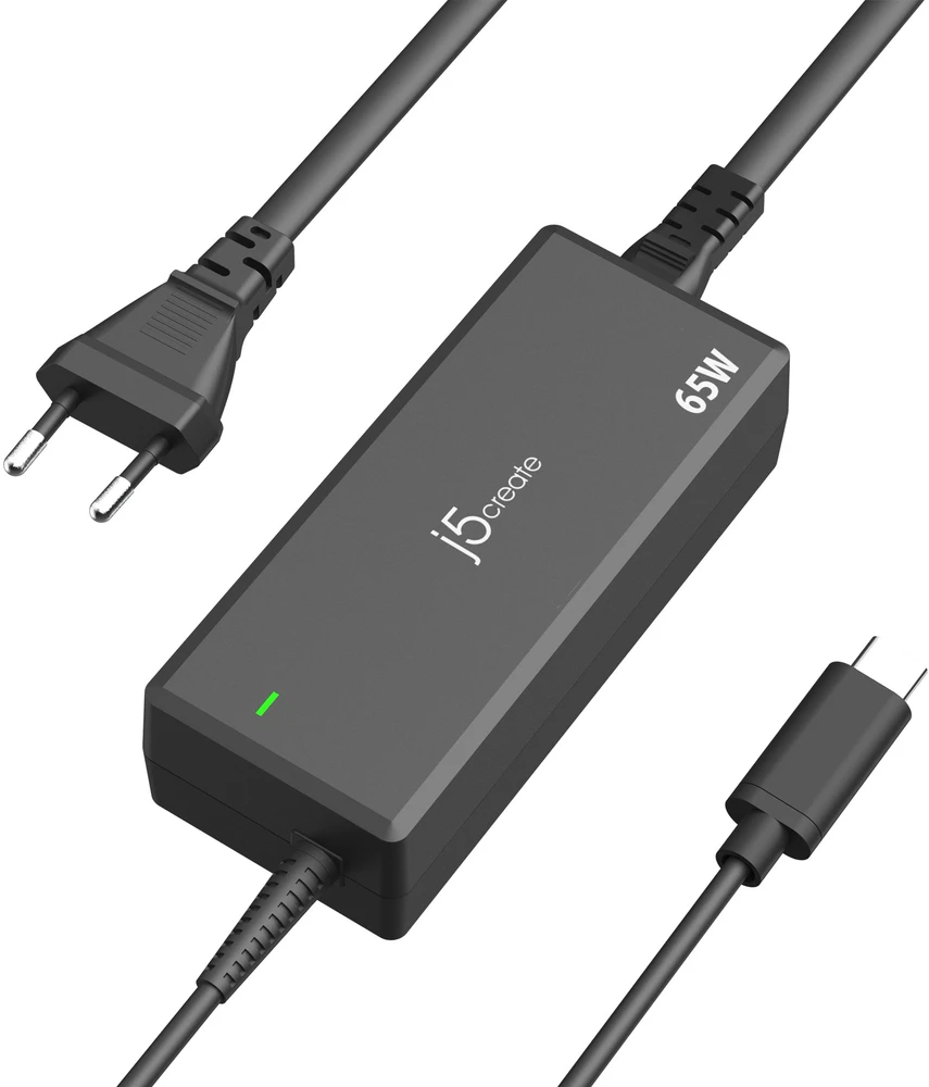 Nešiojamojo kompiuterio maitinimo adapteris j5create j5create 65W PD Adapteris zasilania USB-C®