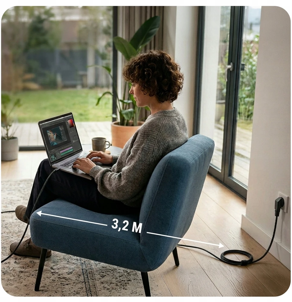 3mk HARDY 65W USB-C 3,2m