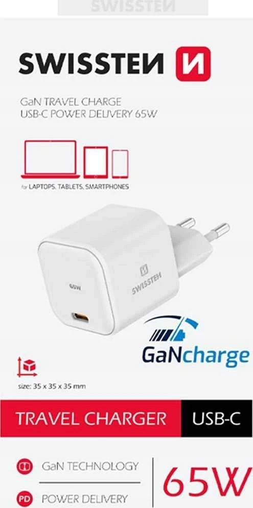 Swissten GaN Travel Charger USB-C 65W