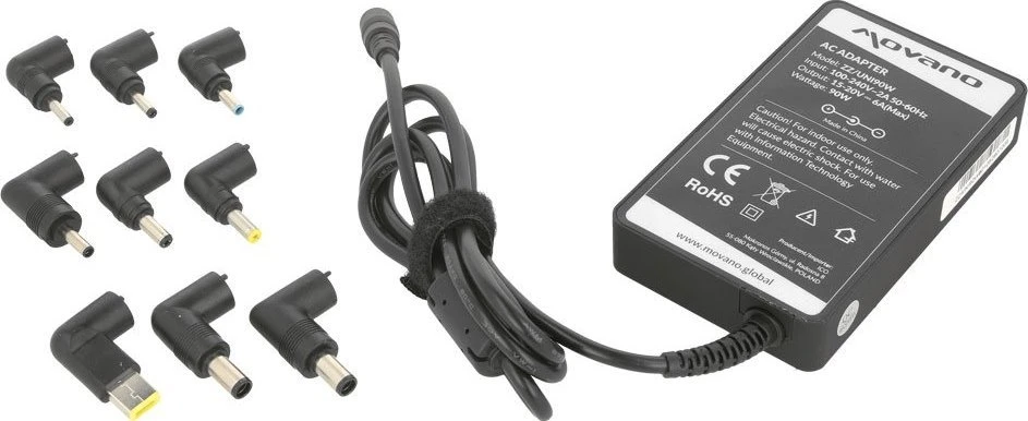 Nešiojamojo kompiuterio maitinimo adapteris Movano 90 W, 6 A, 20 V (ZZ/UNI90W)