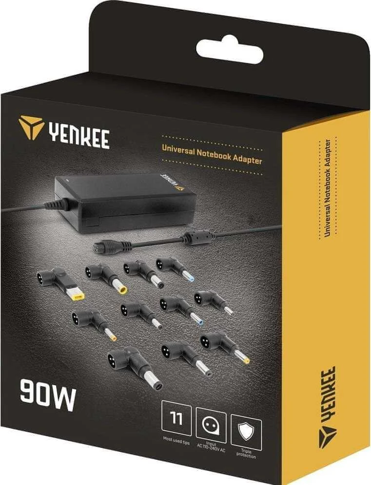 Įkroviklis nešiojamam kompiuteriui Yenkee 100-240V, 20V, 2A, 90W, -