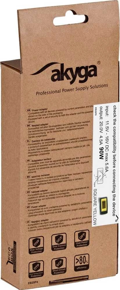 Automobilinis nešiojamojo kompiuterio pakrovėjas Akyga AK-ND-42 (20V / 4.5A 90W) Slim Tip LENOVO 1.2m