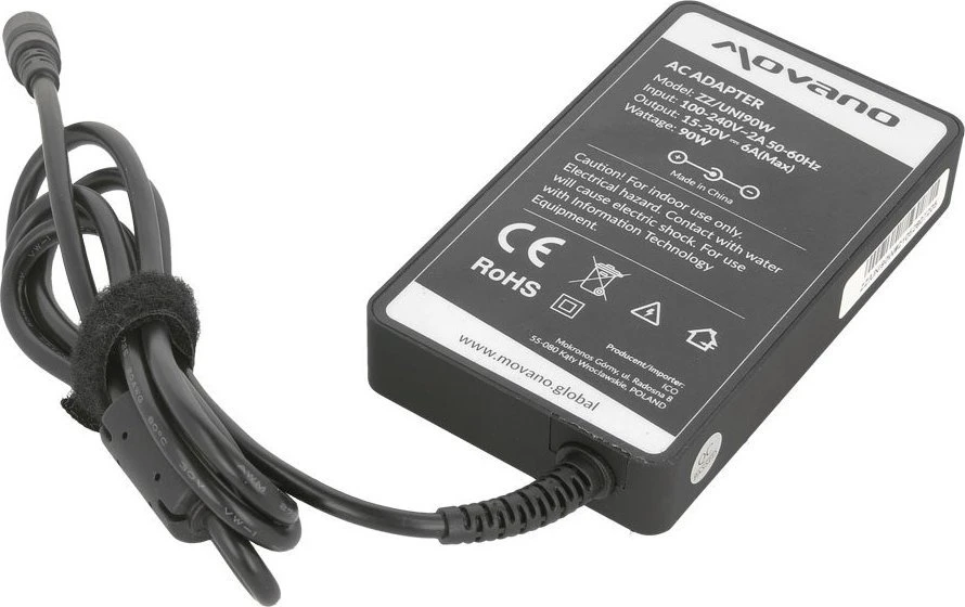 Nešiojamojo kompiuterio maitinimo adapteris Movano 90 W, 6 A, 20 V (ZZ/UNI90W)