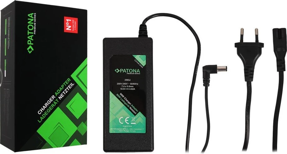 Nešiojamojo kompiuterio maitinimo adapteris Patona 90 W, 5 mm, 4.62 A, 19.5 V (PT2563)