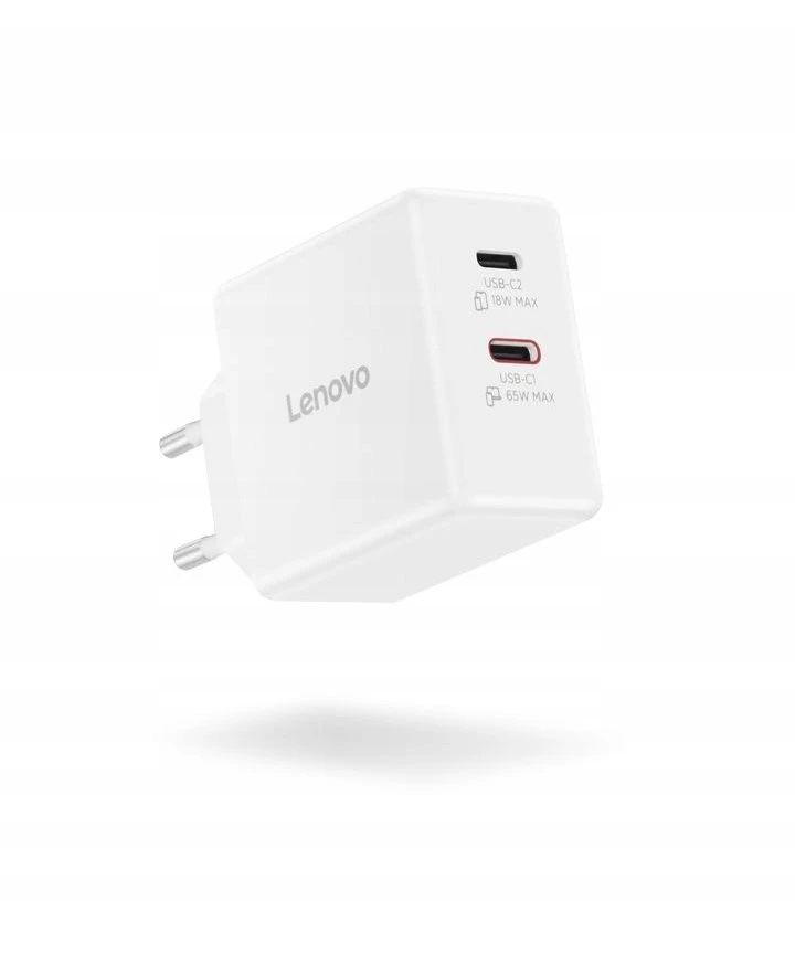 Lenovo Dual USB-C 65W GaN įkroviklis | Įkroviklis | USB-C | 65 W