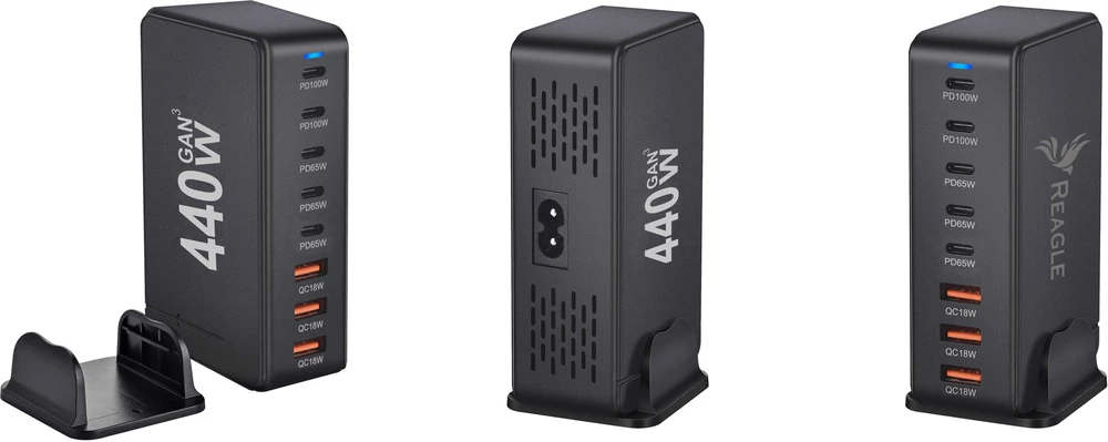 Nešiojamojo kompiuterio maitinimo adapteris Reagle 440 W,