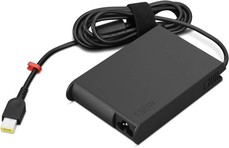 Lenovo 135W maitinimo blokas su plonu geltonu antgaliu